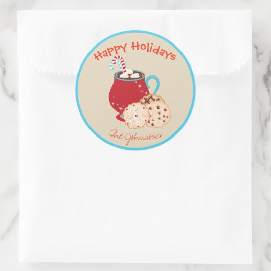 Prettige feestdagen Label Baking Cookie (Tas)