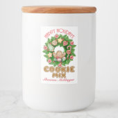 Prettige feestdagen Label Cookie Mix Voedselcontainer Etiket (Voorkant)