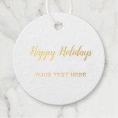 PRETTIGE FEESTDAGEN LABEL EENVOUDIGE GOUDEN FOIL (Voorkant)