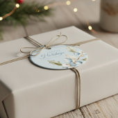 Prettige feestdagen Label Elegante bessen