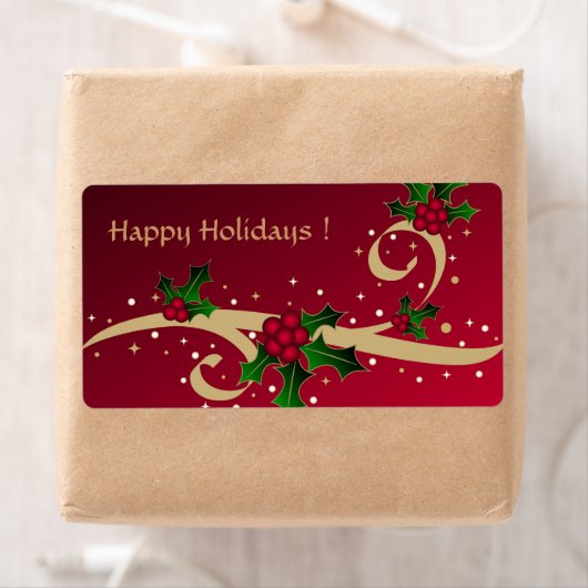 Prettige feestdagen -Label Etiket (Insitu)
