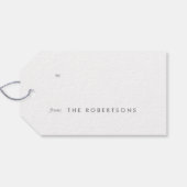 Prettige feestdagen Label Geborsteld koper Cadeaulabel (Achterkant Horizontaal)