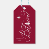 prettige feestdagen Label geloof elegant script Cadeaulabel (Voorkant)