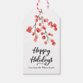 Prettige feestdagen Label Gepersonaliseerde kerst Cadeaulabel (Voorkant)