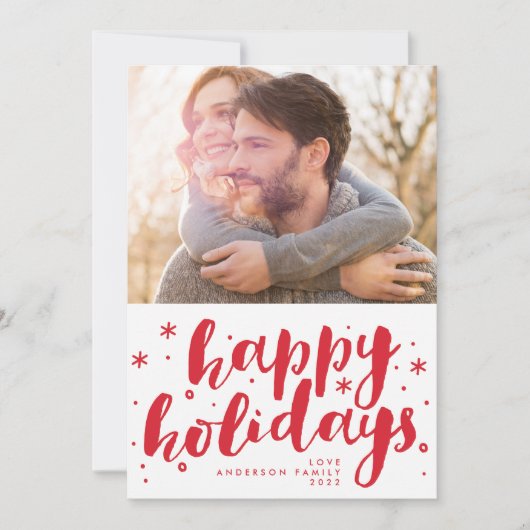 prettige feestdagen Label met briefing Feestdagenkaart (Voorkant)