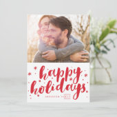 prettige feestdagen Label met briefing Feestdagenkaart (Staand voorkant)