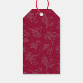 Prettige feestdagen Label Modern Joy Red Cadeaulabel (Achterkant)