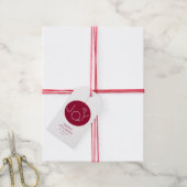 Prettige feestdagen Label Modern Joy Red Cadeaulabel (Met Touw)
