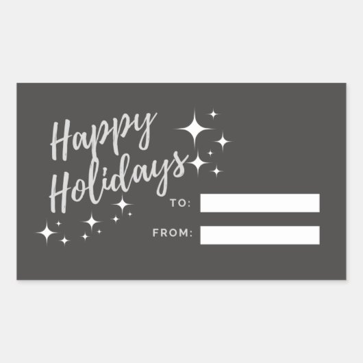 prettige feestdagen Label sticker (Voorkant)