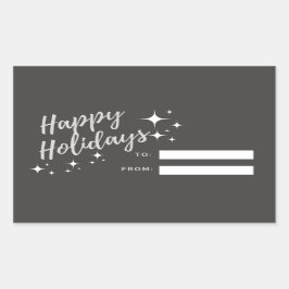 prettige feestdagen Label sticker