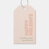 Prettige feestdagen Label Vet Modern Cadeaulabel (Voorkant)