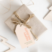 Prettige feestdagen Label Vet Modern Cadeaulabel