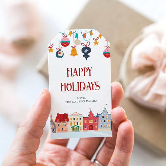 prettige feestdagen Labels Cadeaulabel