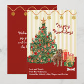 prettige feestdagen Labradoodle Tree Cadeaus (Voorkant / Achterkant)