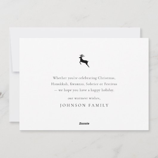 prettige feestdagen Land Rustic Pine Wreath Ho Feestdagenkaart (Achterkant)