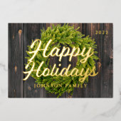 prettige feestdagen Land Rustic Pine Wreath Wood (Voorkant)