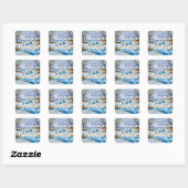 prettige feestdagen Landschap Stickers winterland (Vel)