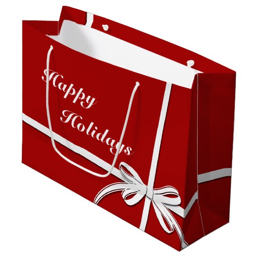 prettige feestdagen large cadeautasje (Voorkant Gekanteld)