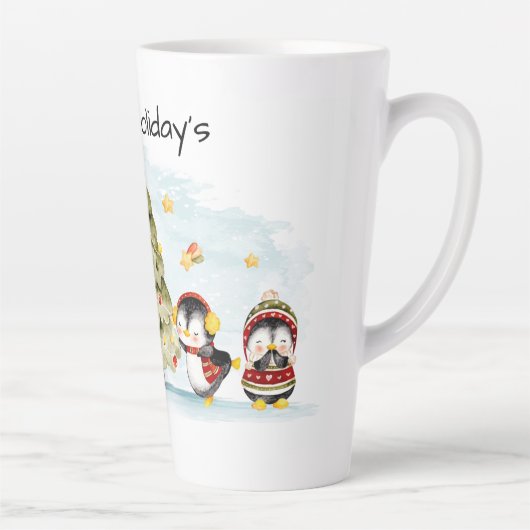 prettige feestdagen Latte Mok (Rechts)