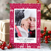 Prettige feestdagen Lelijke kerst trui fotokaart