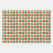 Prettige feestdagen Lelijke kersttrui Inpakpapier Vel (Voorkant 3)