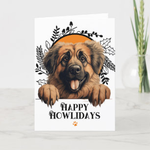 Prettige feestdagen Leonberger Hond Kerstmis Kaart