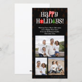 prettige feestdagen Letter-pictogrammen Feestdagenkaart (Voorkant / Achterkant)