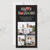 prettige feestdagen Letter-pictogrammen Feestdagenkaart (Voorkant)