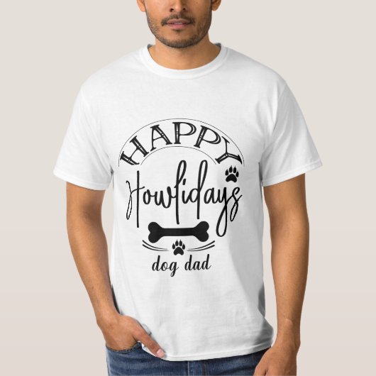 prettige feestdagen Letterhond T-shirt (Voorkant)