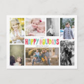Prettige feestdagen Leuk! 7 Photo Collage Briefkaa (Voorkant)