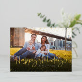 Prettige feestdagen leuk eenvoudig één foto (Staand Voorkant)