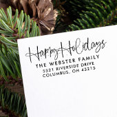 Prettige feestdagen leuk feestelijk eenvoudig reto  zelfinktende stempel