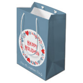 Prettige feestdagen Leuk feestelijk _ familienaam  Medium Cadeauzakje (Achterkant Gekanteld)