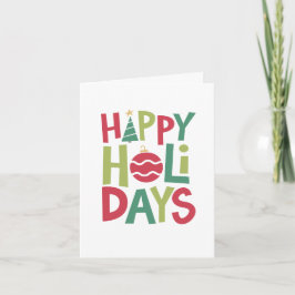 Prettige feestdagen leuk gekleurde handletteren kaart