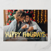 prettige feestdagen leuk leuke foto-familie (Voorkant)