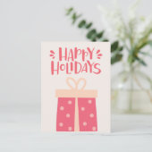 Prettige feestdagen - Leuk retro kerstcadeau Briefkaart (Staand voorkant)