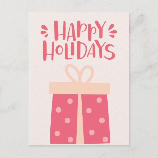 Prettige feestdagen - Leuk retro kerstcadeau Briefkaart (Voorkant)