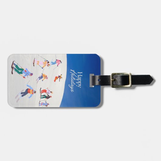 Prettige feestdagen Leuk Trendy Bagagelabel (Voorkant horizontaal)