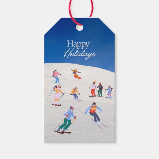 Prettige feestdagen Leuk Trendy Cadeaulabel (Voorkant)