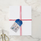 Prettige feestdagen Leuk Trendy Cadeaulabel (Met Touw)