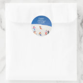 Prettige feestdagen Leuk Trendy Ronde Sticker (Tas)