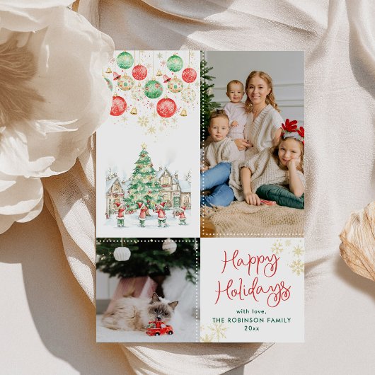 Prettige feestdagen Leuke feestelijke kerstboom Feestdagenkaart