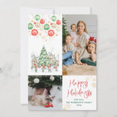 Prettige feestdagen Leuke feestelijke kerstboom Feestdagenkaart (Voorkant)