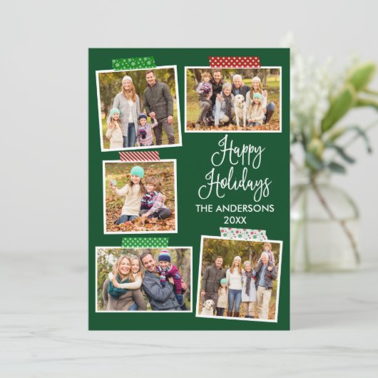 Prettige feestdagen Leuke kalligrafie Feestdagenkaart (Staand voorkant)