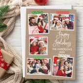 Prettige feestdagen Leuke kalligrafie Kraft Feestdagenkaart