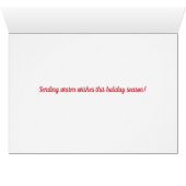 Prettige feestdagen Leuke Snowman Foto Kerst Kaart (Binenzijde Horizontaal (Onderkant))