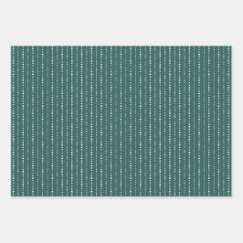 Prettige feestdagen Leuke stip strepen rood wit Inpakpapier Vel