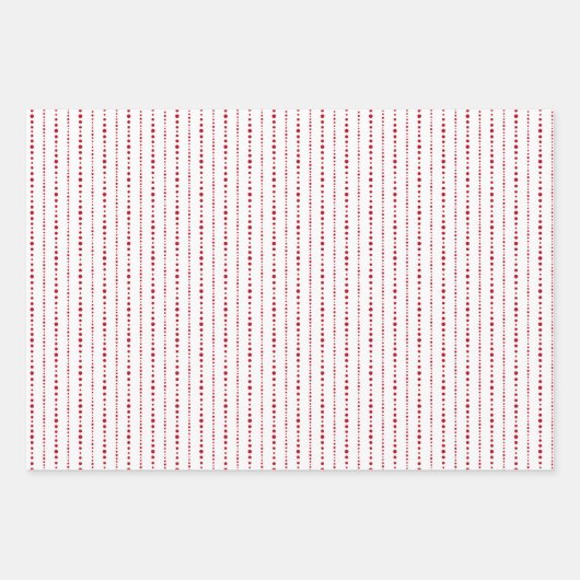 Prettige feestdagen Leuke stip strepen rood wit Inpakpapier Vel (Voorkant 2)