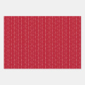 Prettige feestdagen Leuke stip strepen rood wit Inpakpapier Vel (Voorkant)