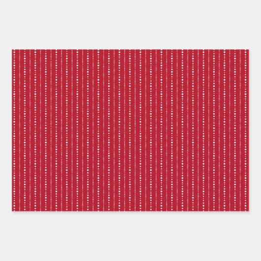 Prettige feestdagen Leuke stip strepen rood wit Inpakpapier Vel (Voorkant)
